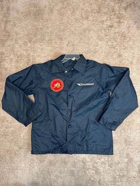 Vintage Lockheed Homing Overlay Experiment US Army BMDSCOM Nylon Coach Jacket